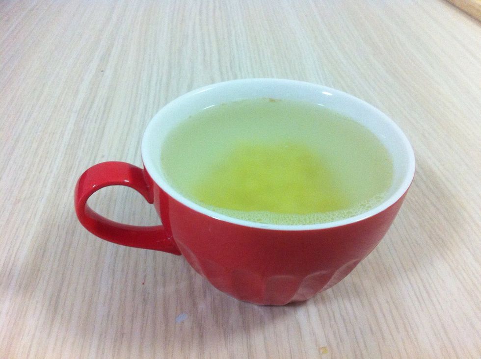 Add the boiling water to the ginger and wait for it to cool (about 20min). Hot water will break down the lemon and honey so you won't get the best health benefits, plus it needs time to soak.