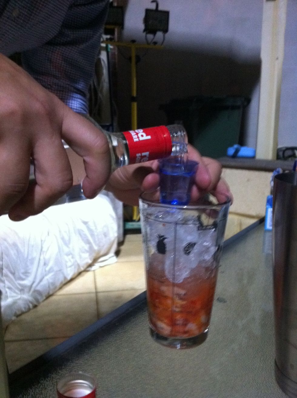 Add the booze. One.