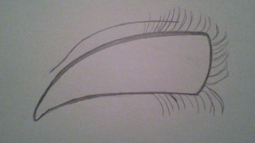 Add the bottom lashes