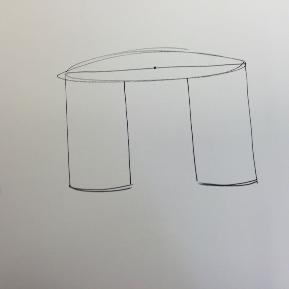 Add the bottom of the cake.