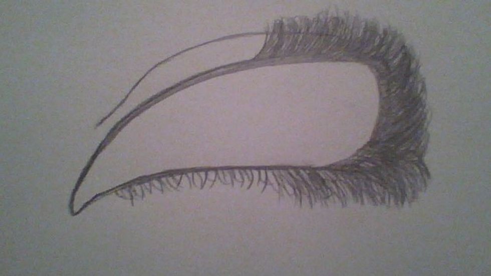 Add the bottoms lashes, (If you want, add more eyeliner)