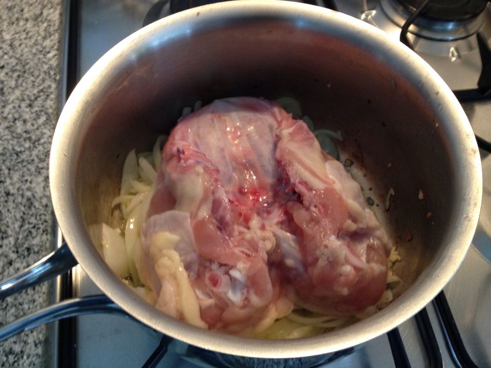 add the breast of chicken