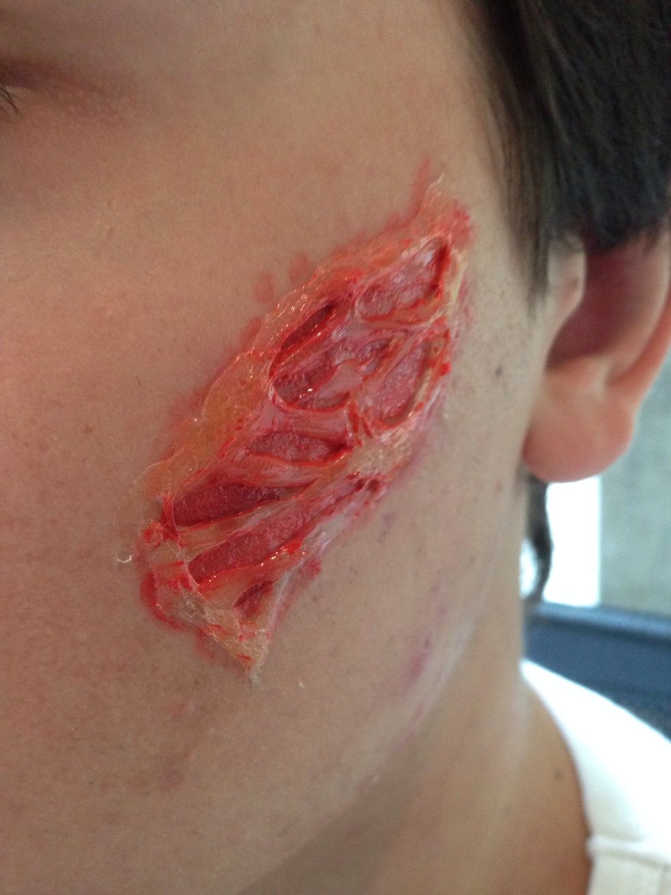 Add the bright lipstick