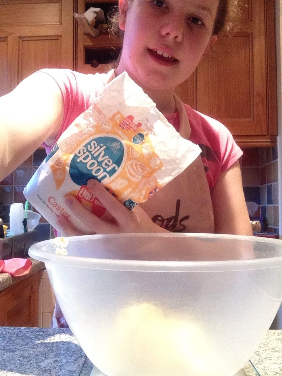 Add the Butter and sugar Into A bowl
