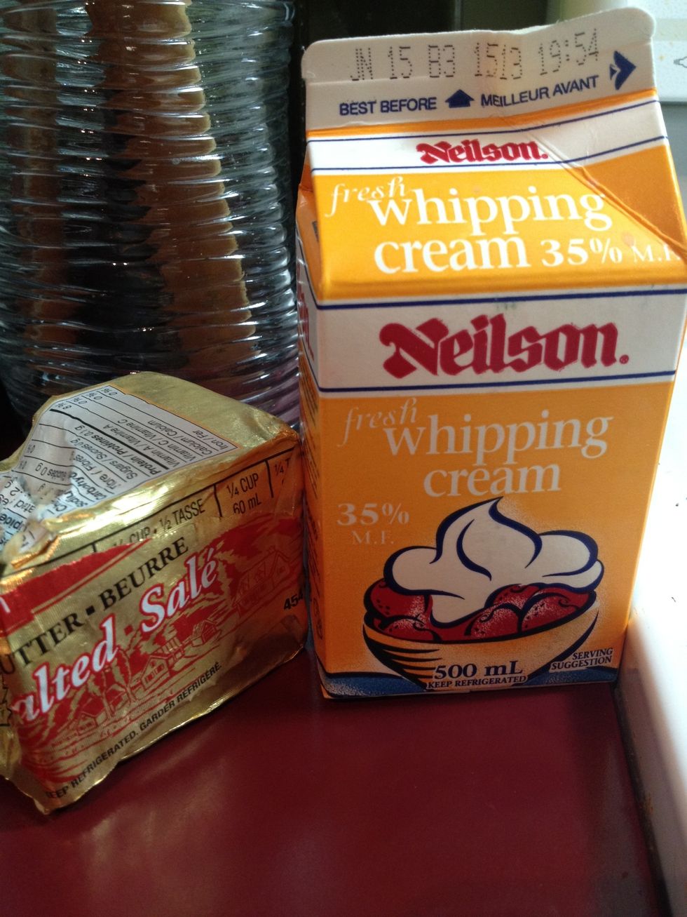 Add the butter and the cream....you can add or reduce the amount of cream needed depending on how creamy you want your pur\u00e9e.