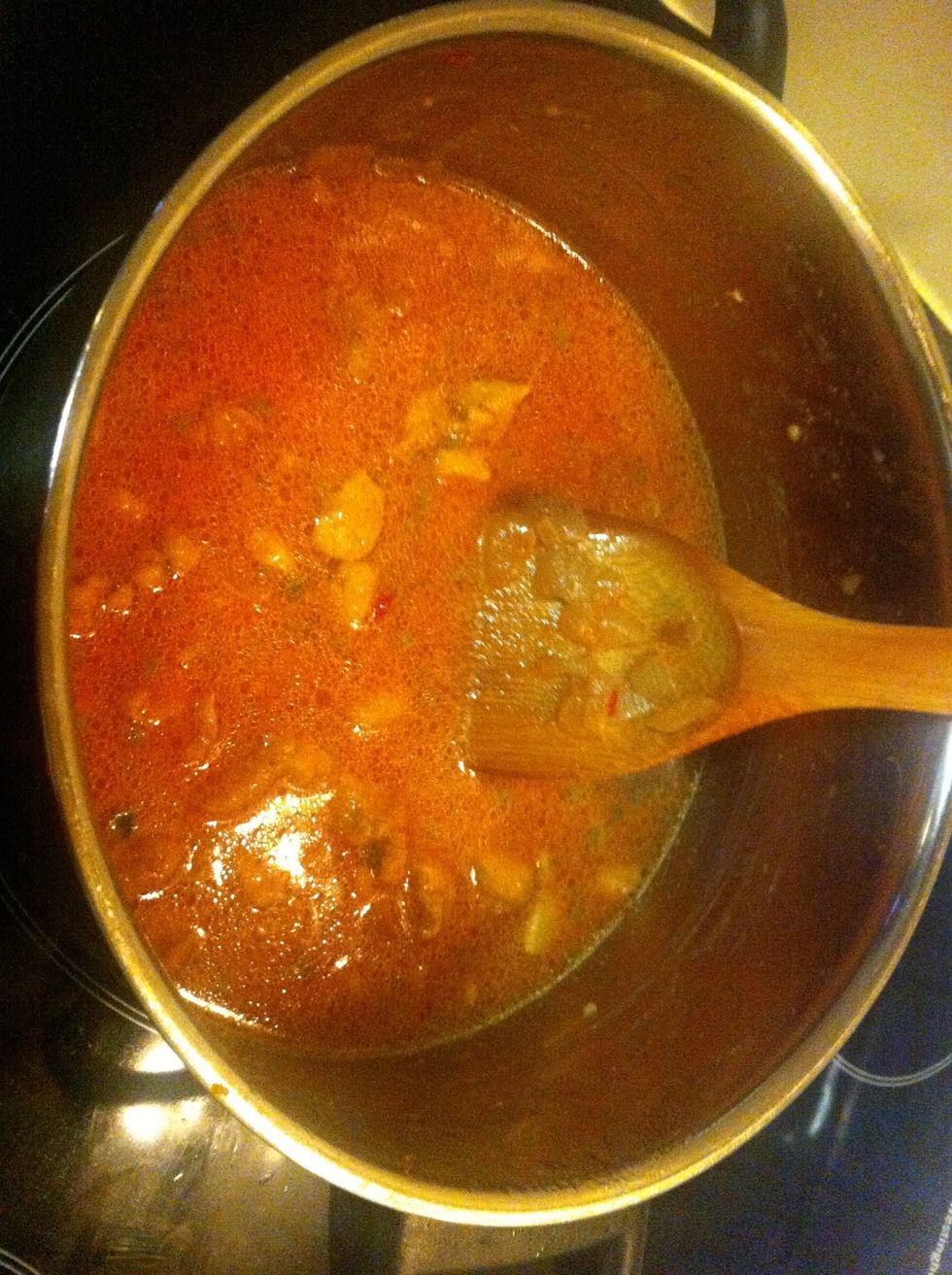Add the butter chicken sauce to the chicken
