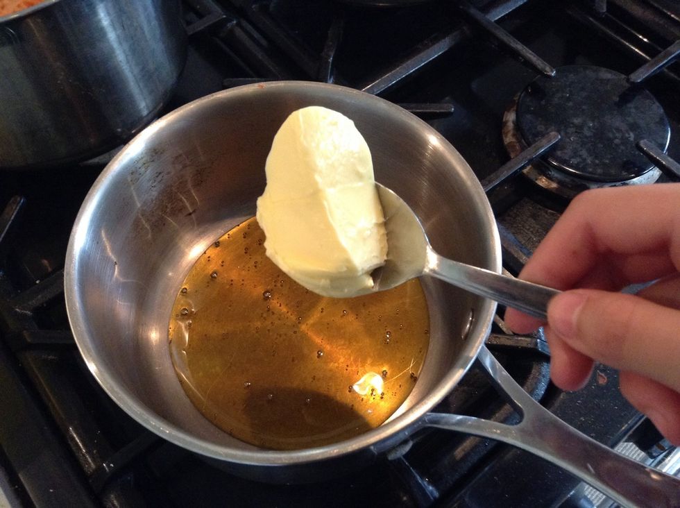 Add the butter; half the amount of golden syrup you used
