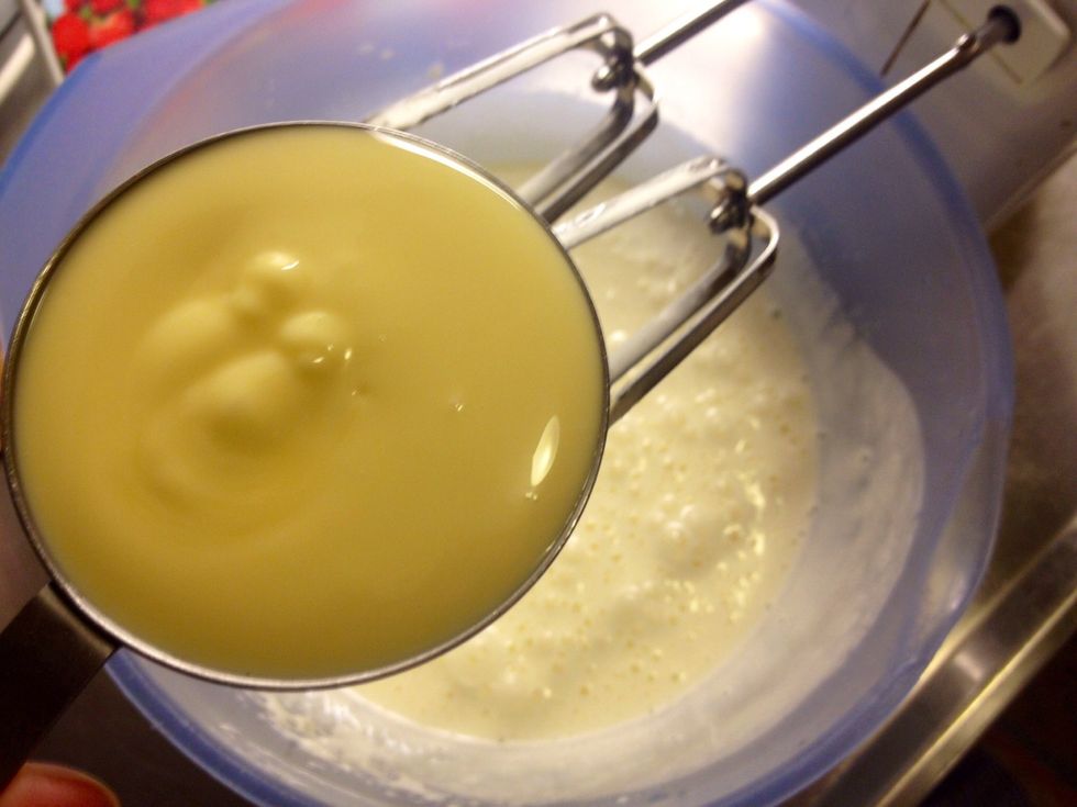 Add the butter. I have used a kind that's a mix of butter and canola oil.