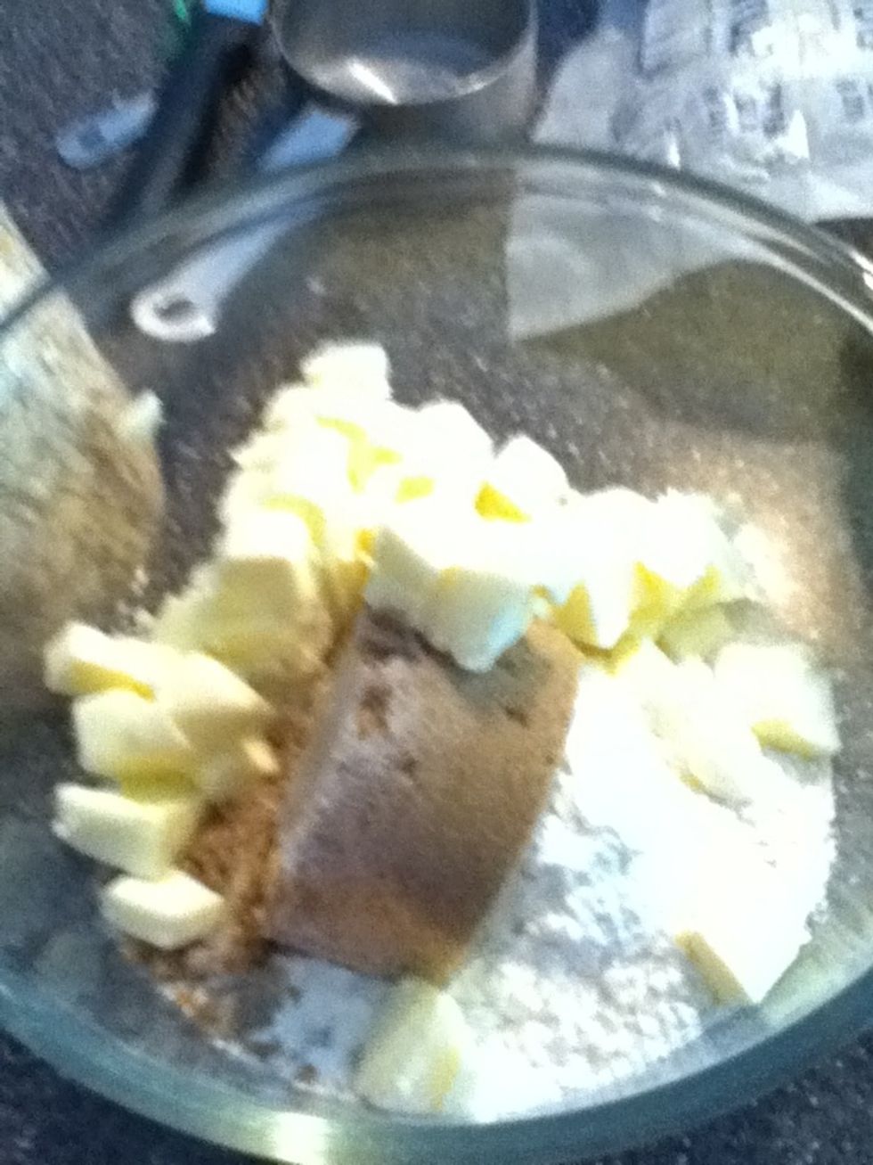 Add the butter to bowl 2