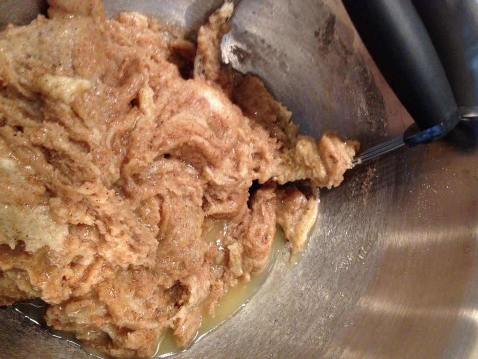 Add the butter to the bowl; mix.