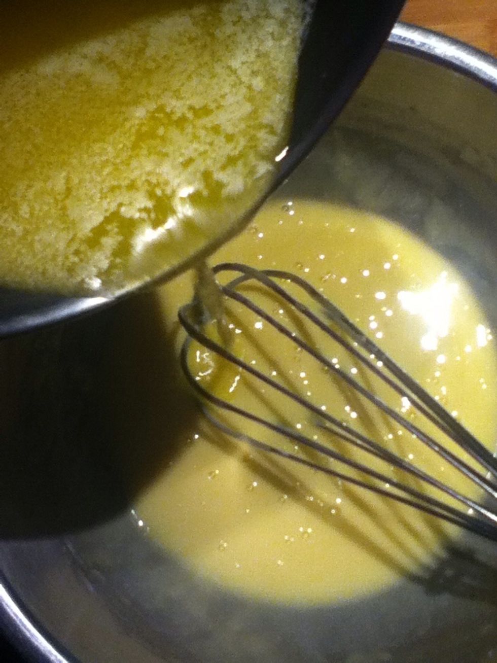 Add the butter to the other ingredients
