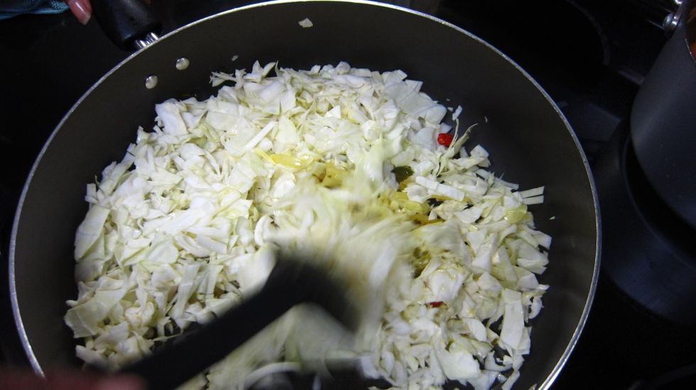 Add the cabbage, mix it in and cook for ten minutes, stirring every 2 minutes or so. Cabbage contains flavonoid compounds that help protect against many forms of cancer, especially breast cancer.