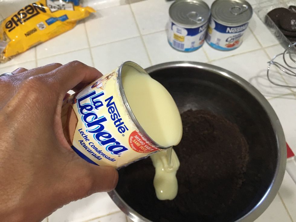 Add the can of condensed milk