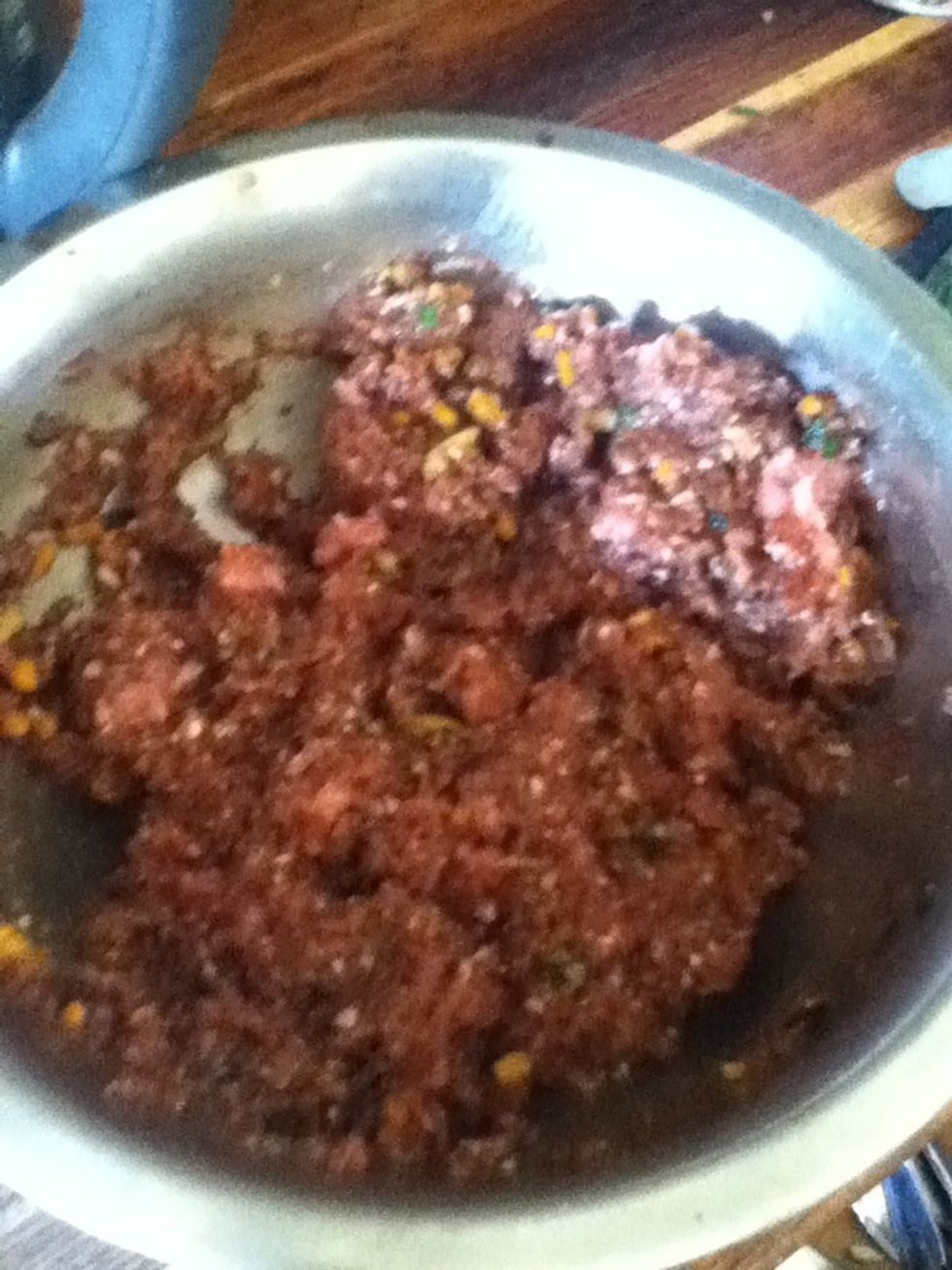 Add the carrot mixture and combine