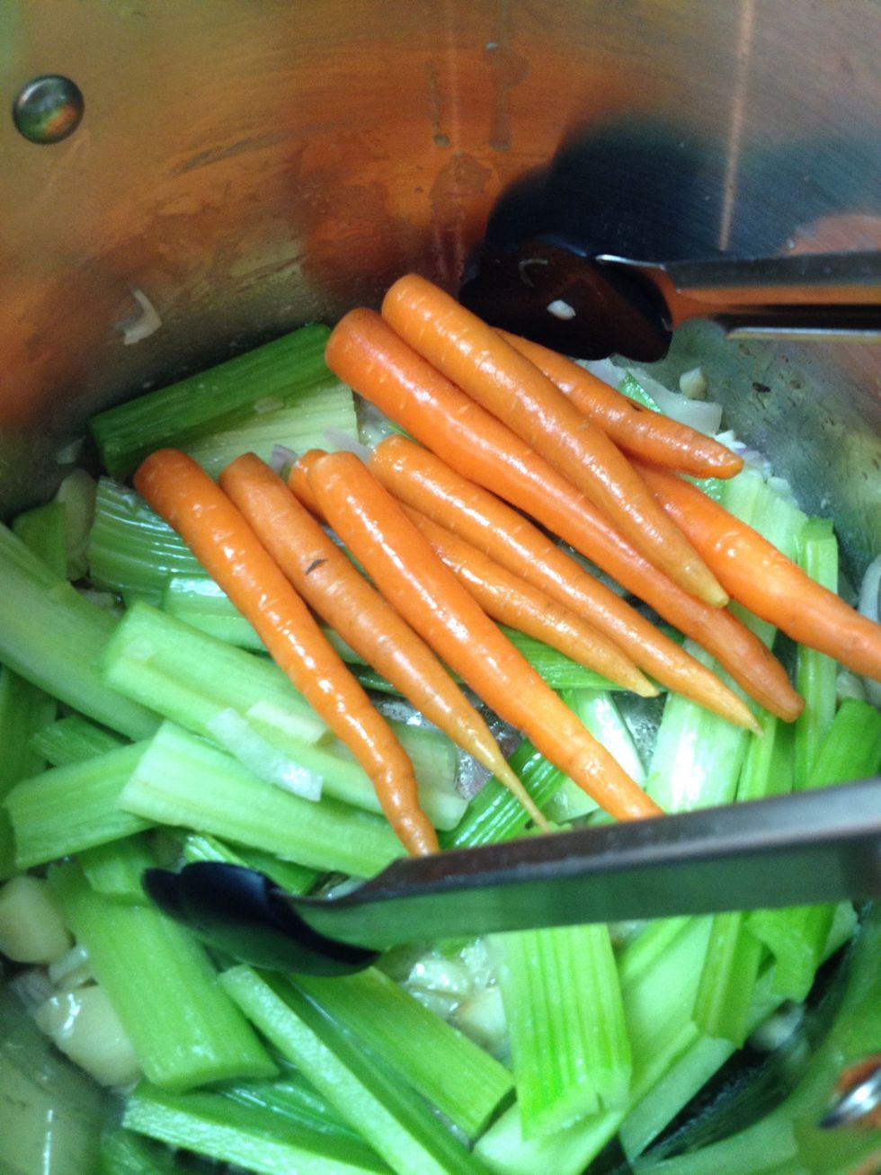 Add the carrots and celery...