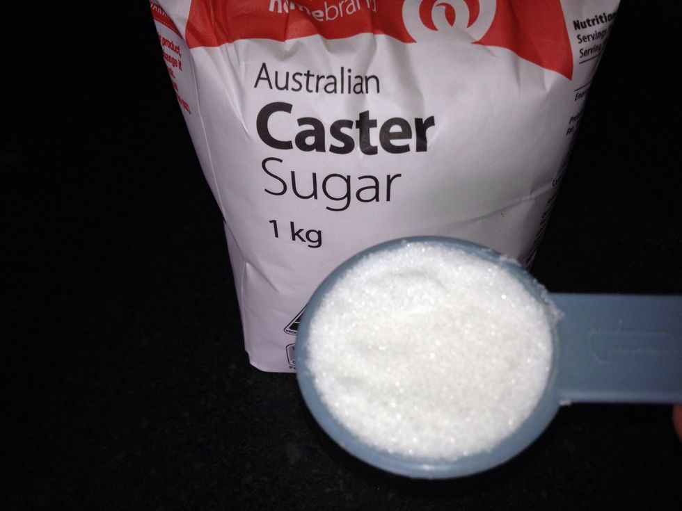Add the caster sugar.
