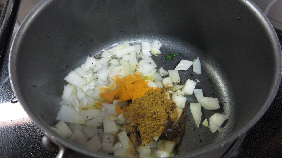 Add the Ceylon Cinnamon stick, onions, garlic, turmeric and curry powder. The ingredients in this recipe have been reduced from the traditional recipe to make it light yet tasty.