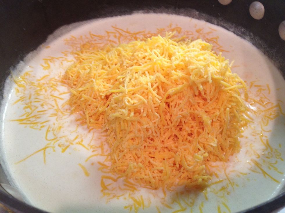 Add the cheddar