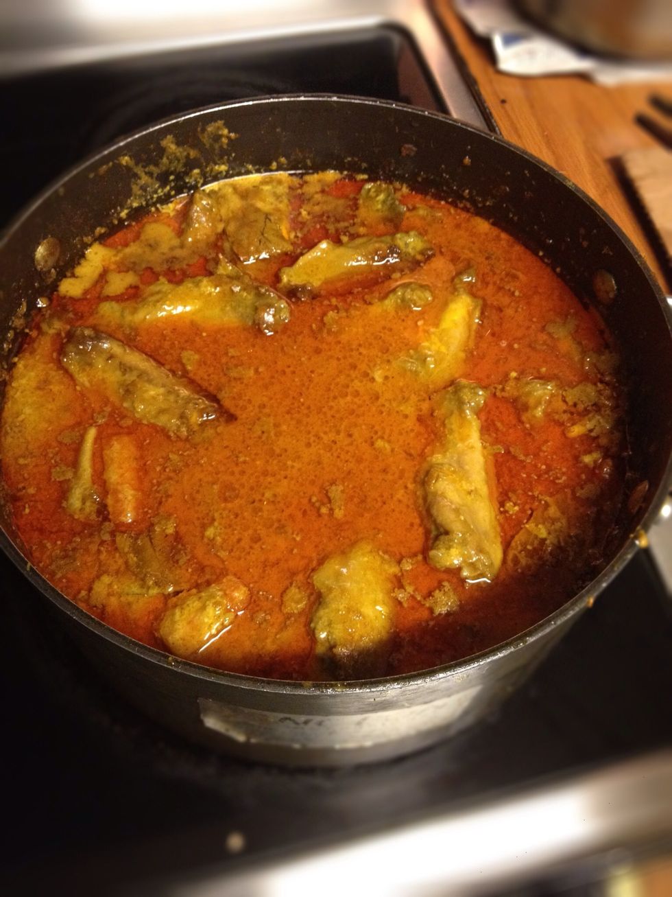 Add the chicken and bring to a boil again. When cooled, you may cover the lid. Let it sit for 24 hours before serving.