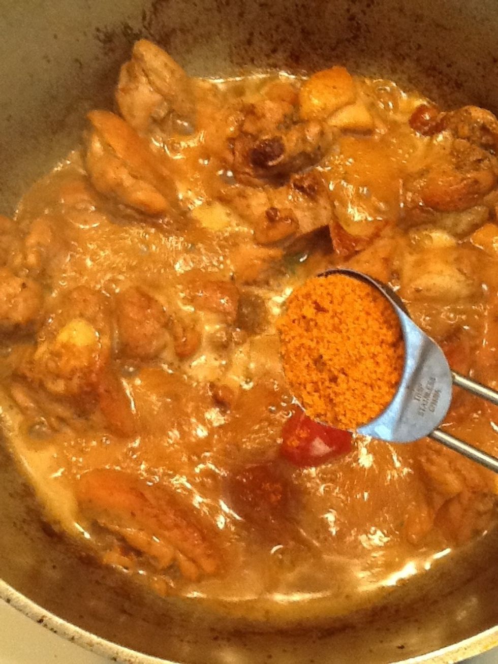 Add the chicken bouillon powder.