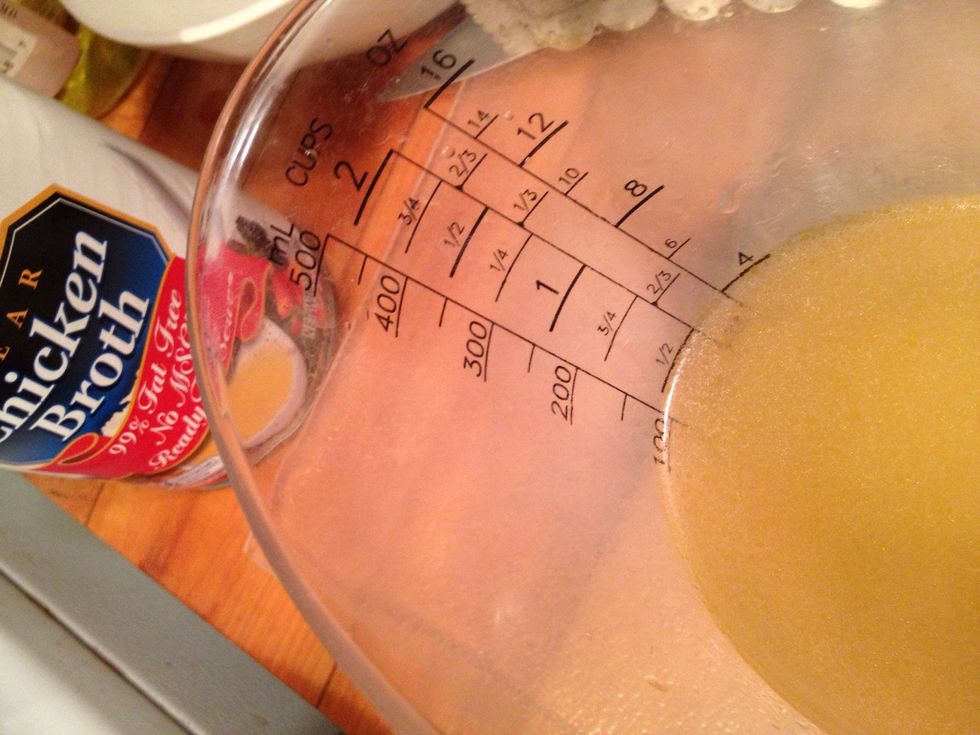 Add the chicken broth.
