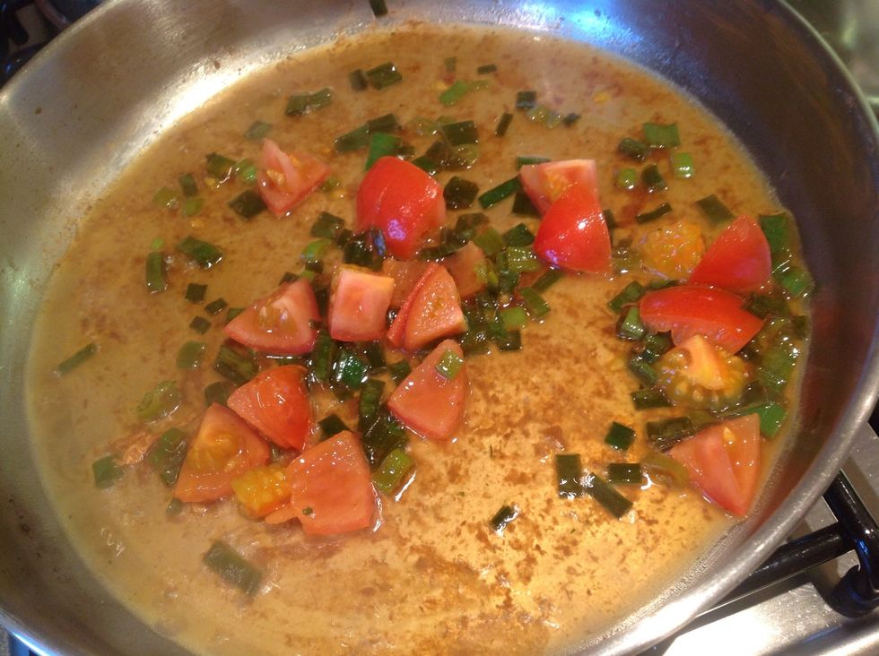 Add the chicken stock.