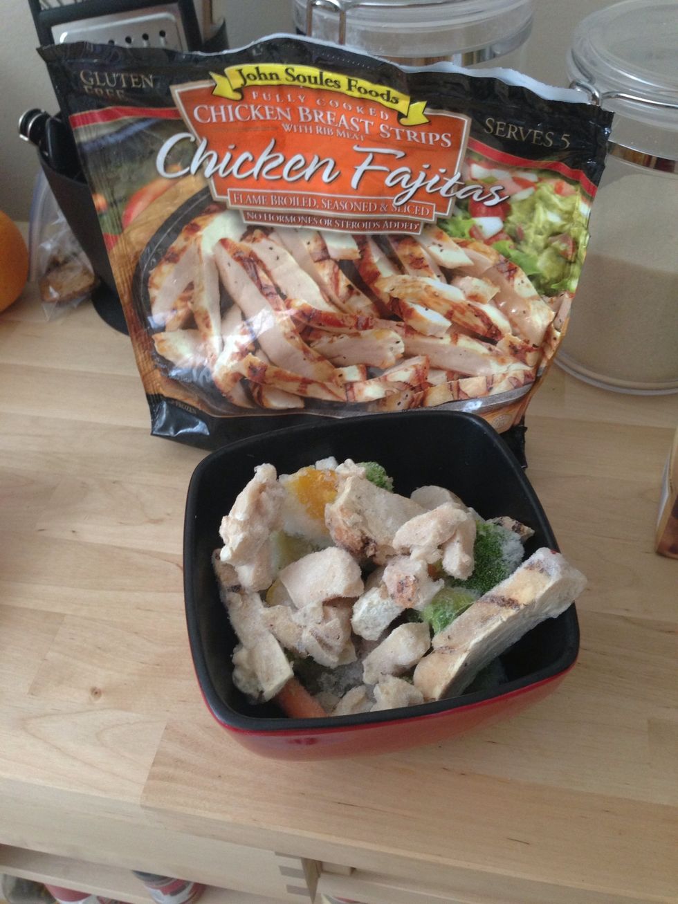 Add the chicken to the mixture.