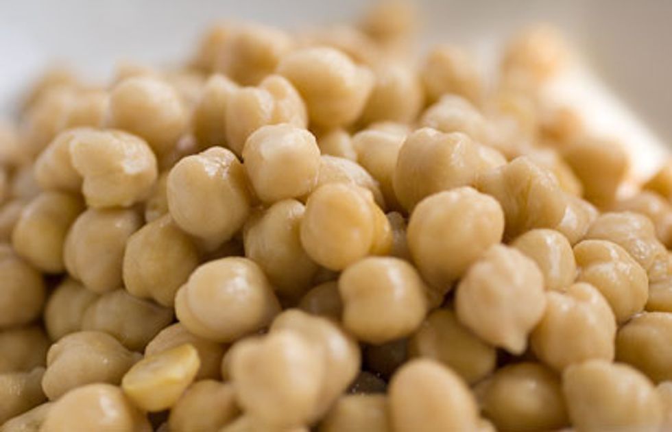 Add the chickpeas, raisins, and cauliflower.