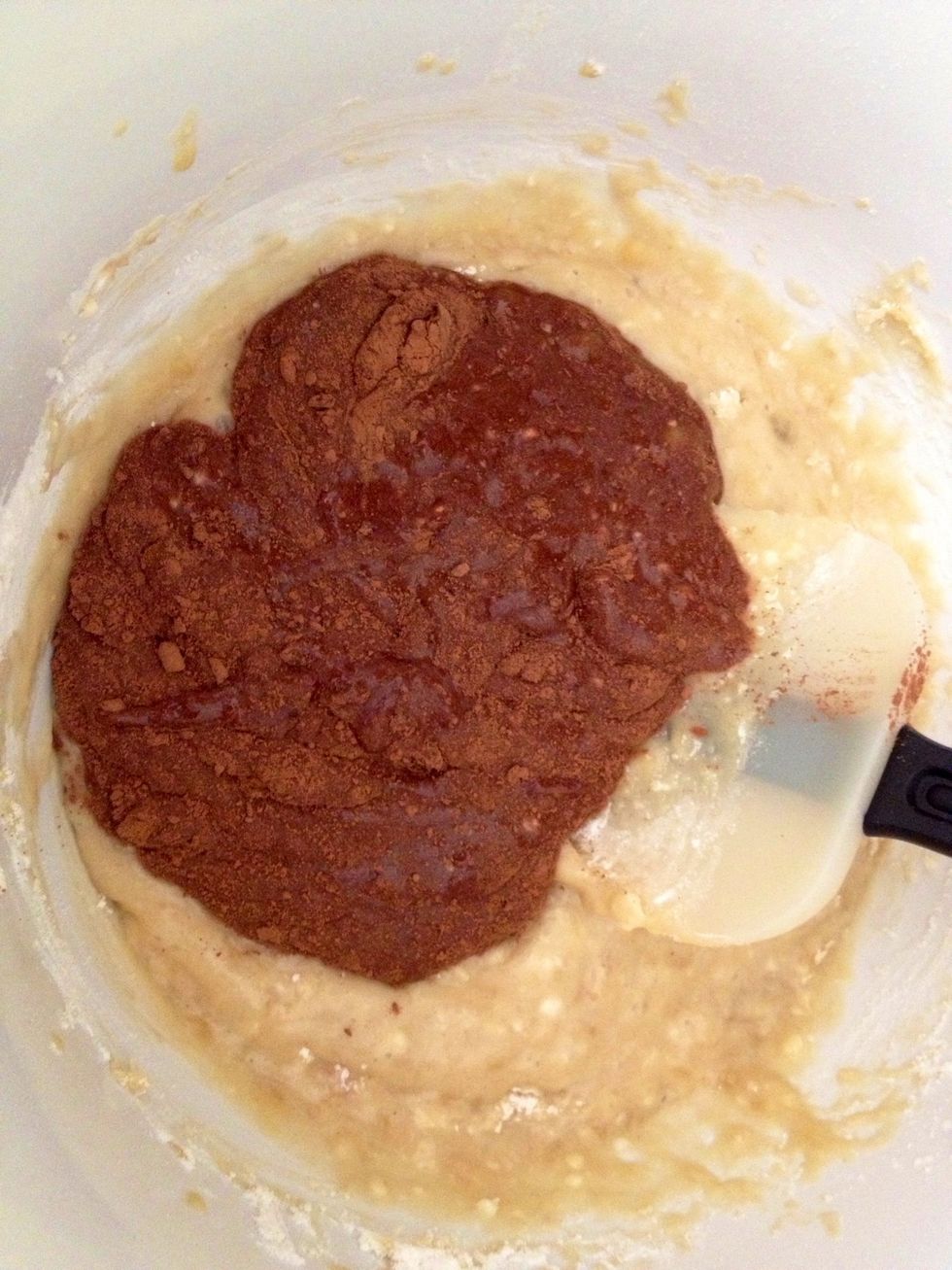 Add the chocolate batter