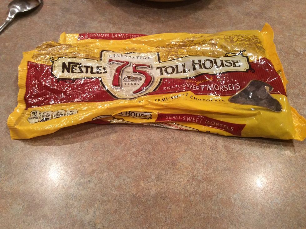 Add the chocolate chips into the batter and stir gently