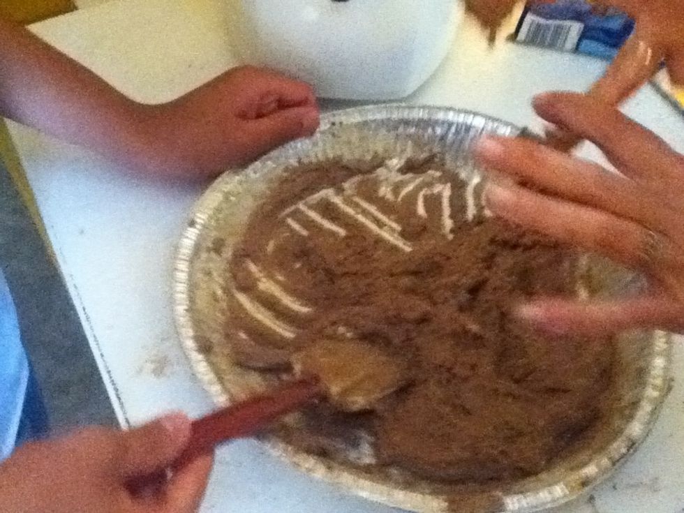 Add the chocolate powder and mix it