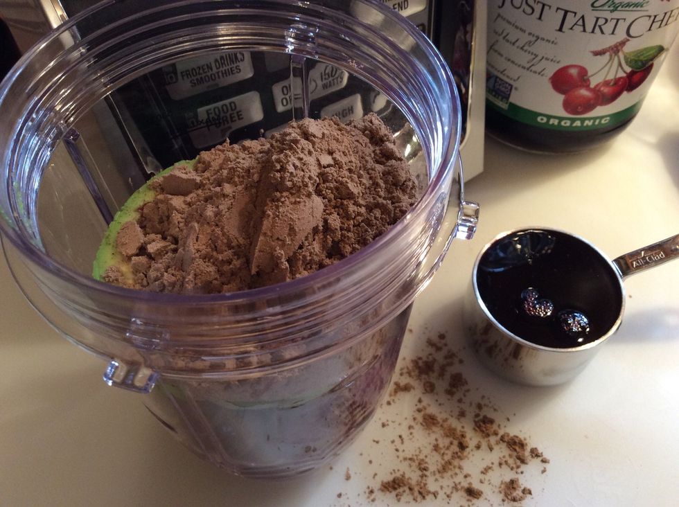 Add the chocolate protein powder.