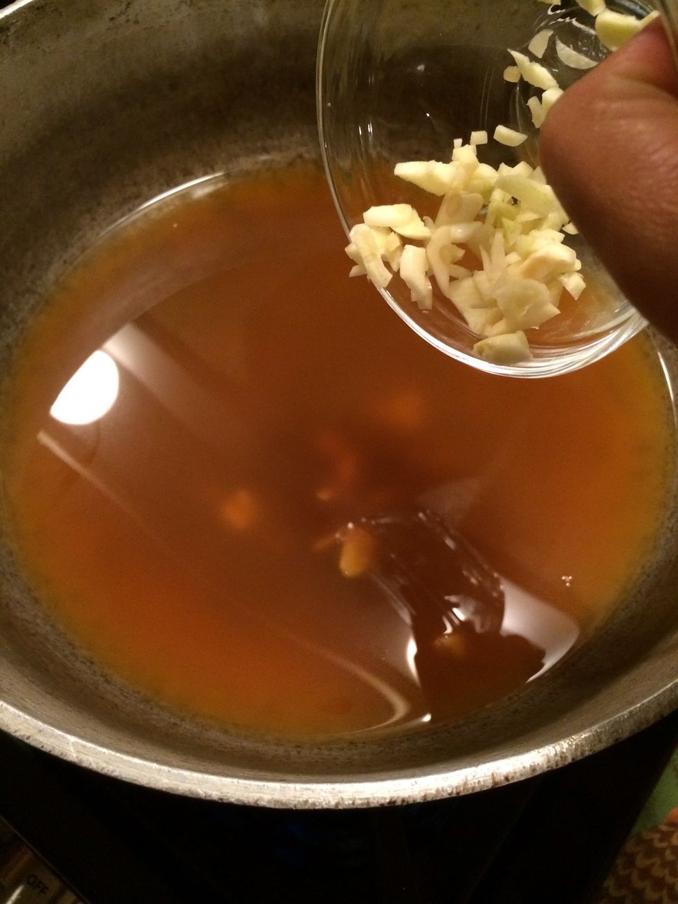 Add the chopped garlic