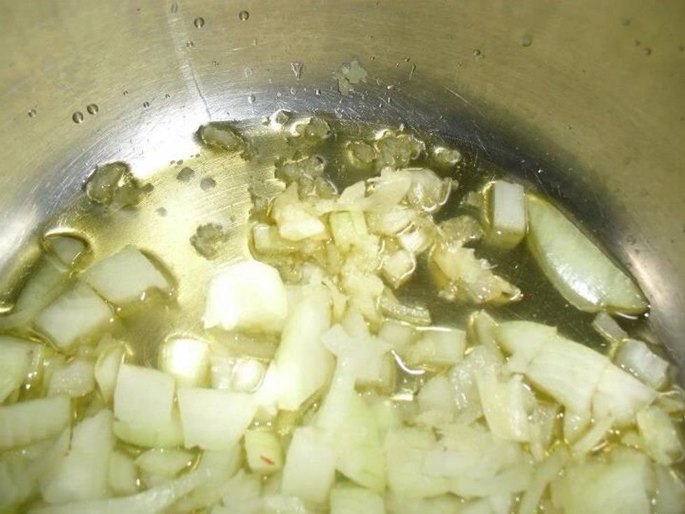 Add the chopped garlic