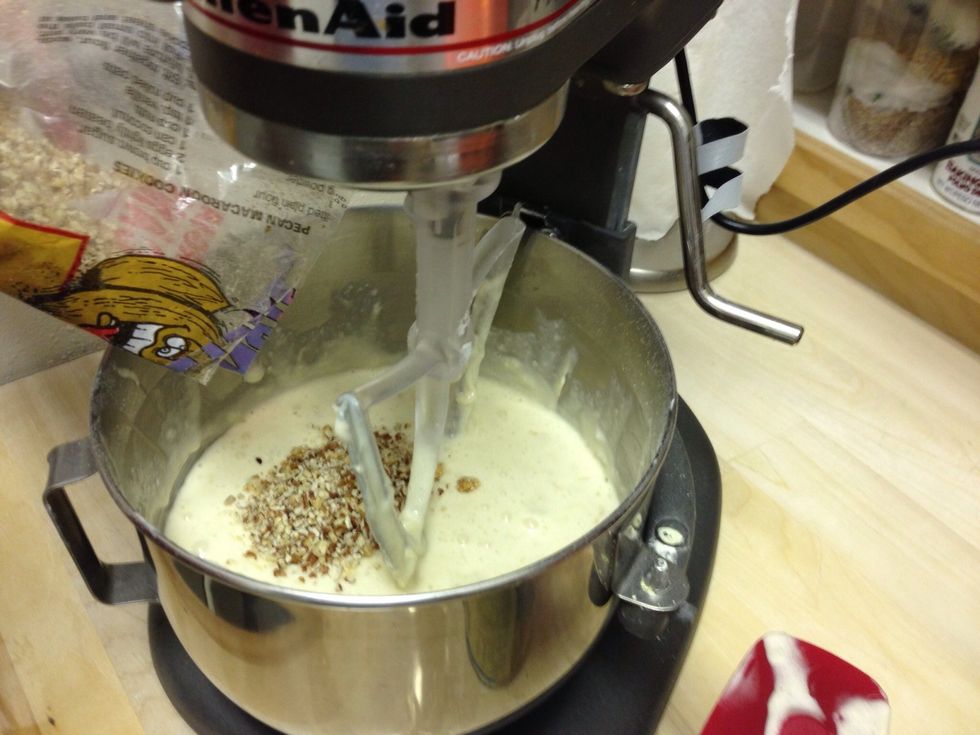 Add the chopped nuts.....