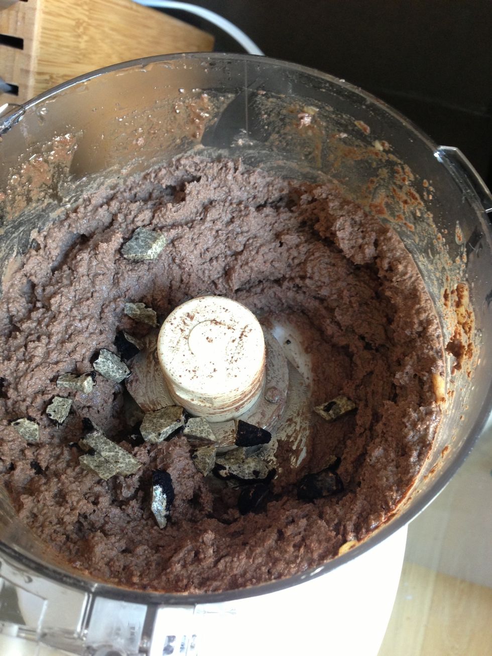 Add the chopped truffles...