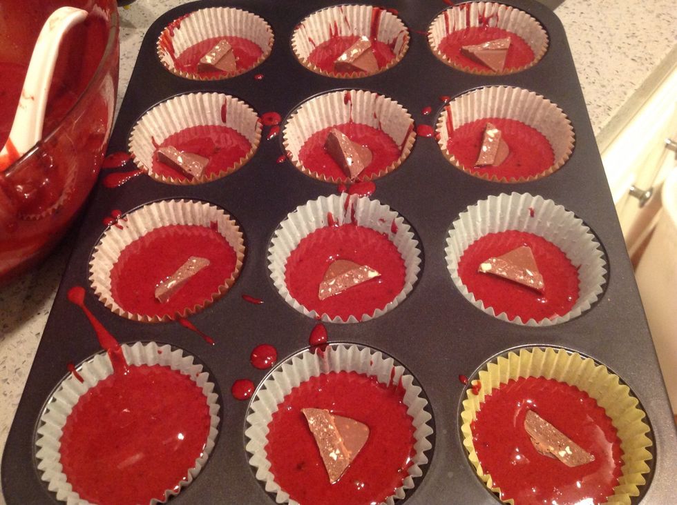 Add the chunks of chocolate.