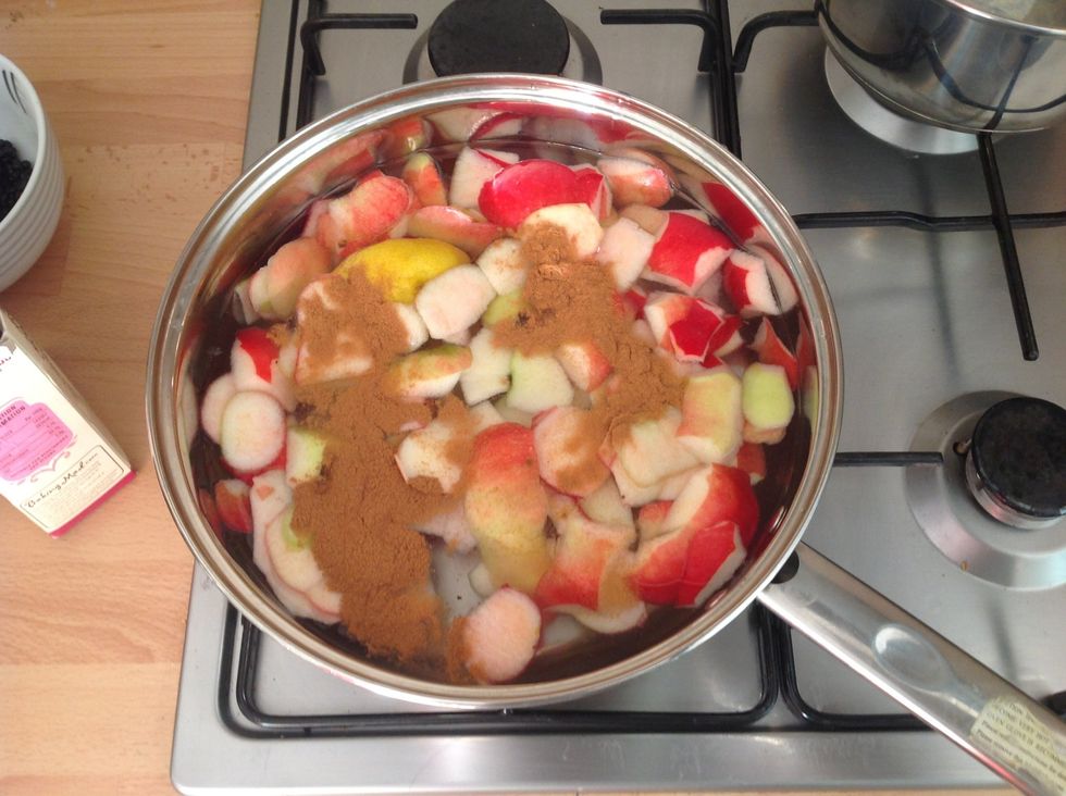 Add the cinnamon and sugar