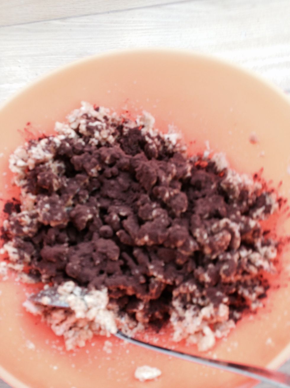add the cocoa podwer and mix well