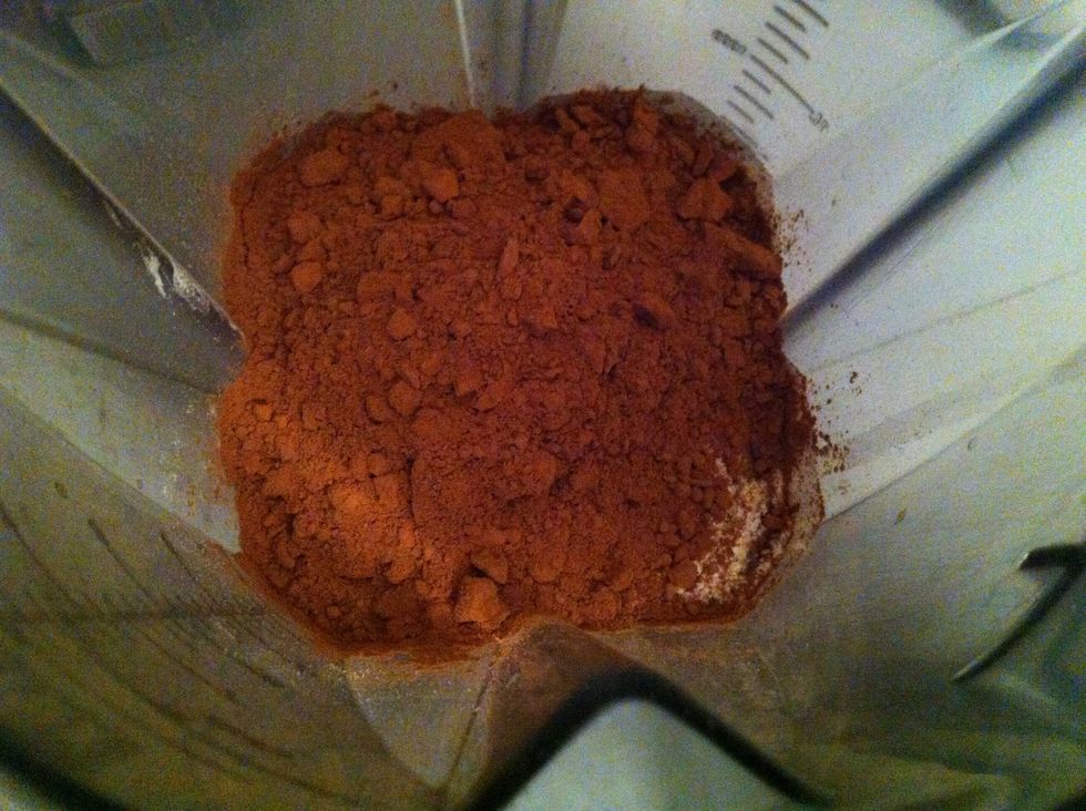 ... add the cocoa powder ...