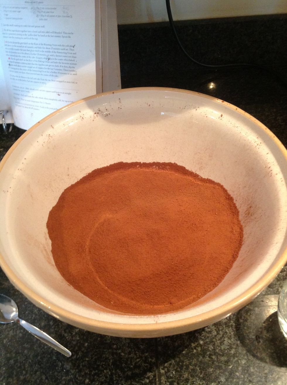 ... Add the cocoa powder ...