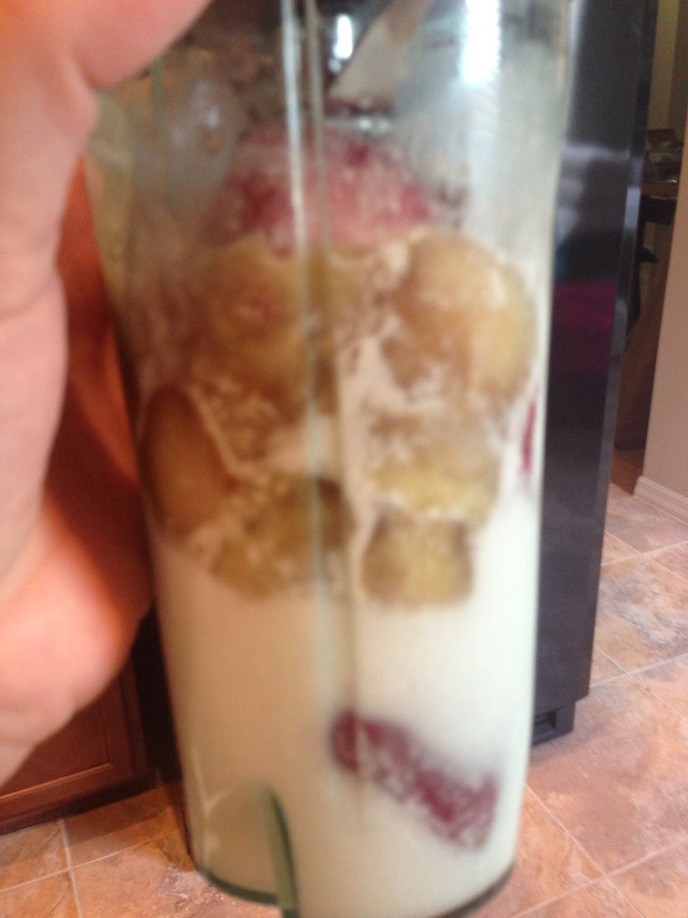 Add the coconut milk. (I used canned, but any coconut milk will work)