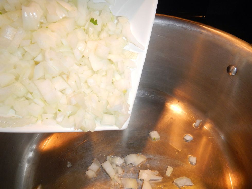 Add the coconut oil to your med-high heated pot