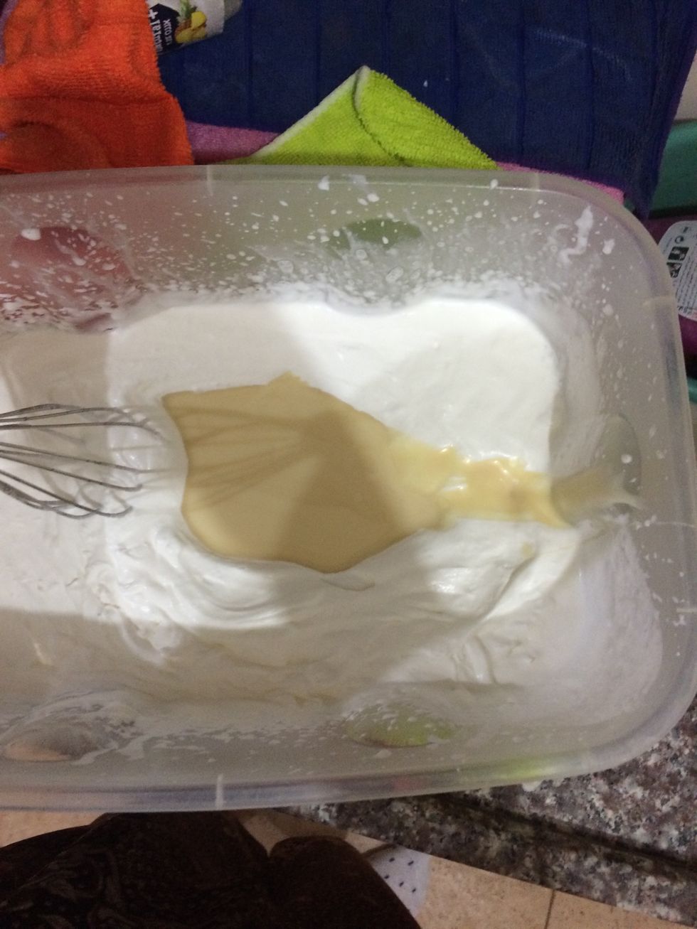 Add the concentrated(condensed) milk
