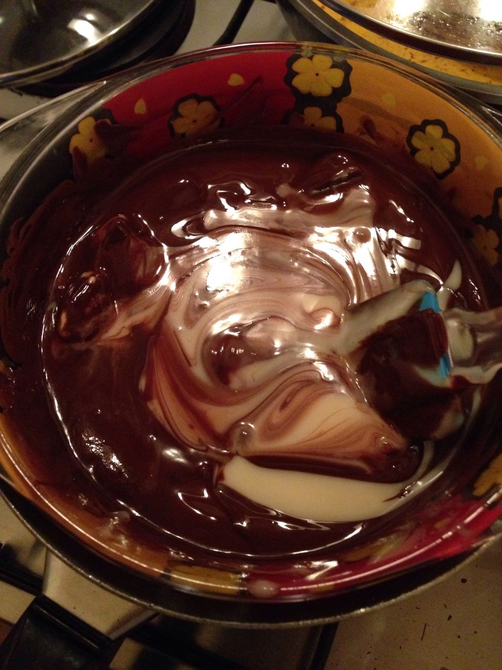 Add the condensed  milk and continue stirring