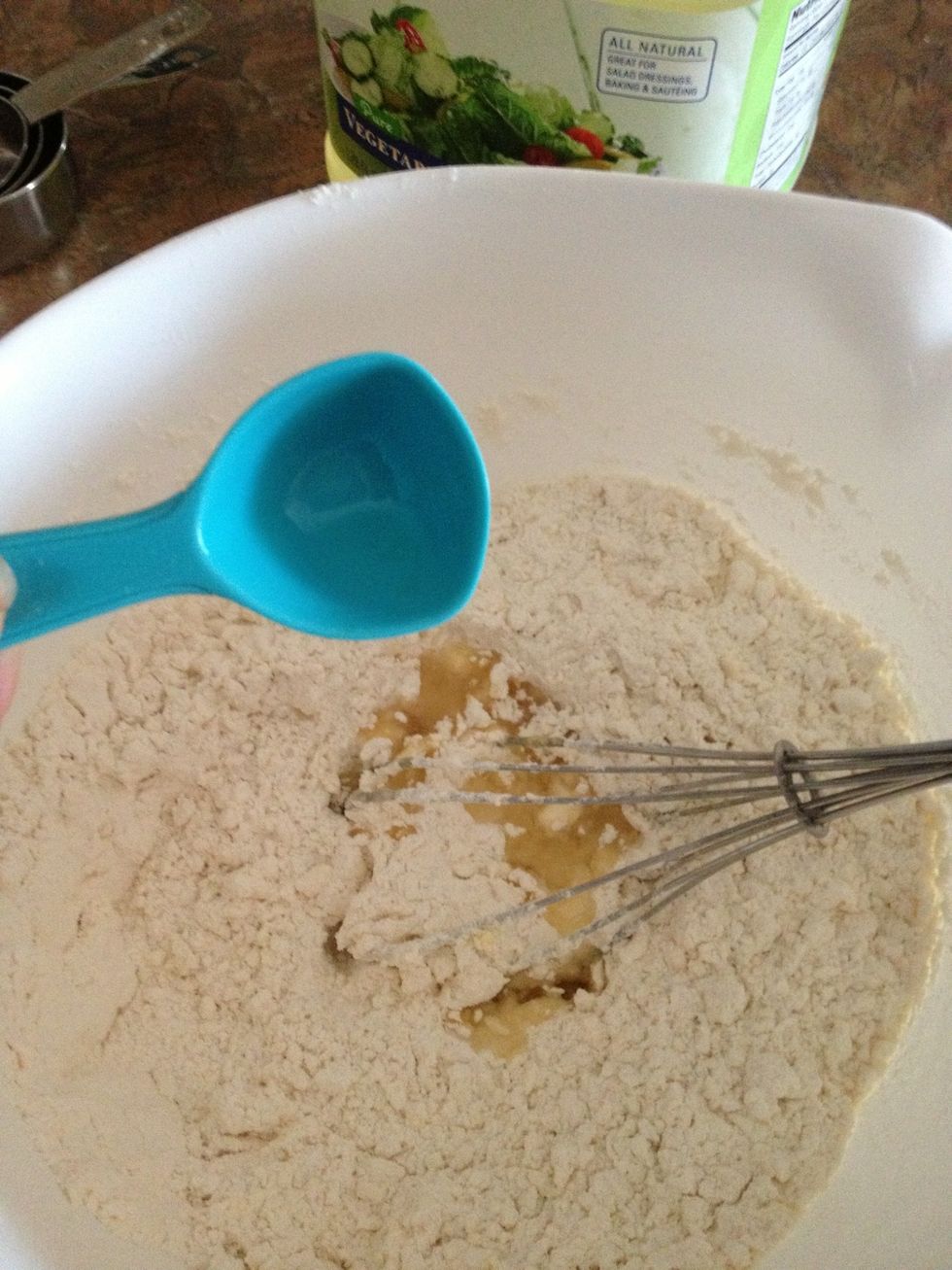 Add the cooking oil.