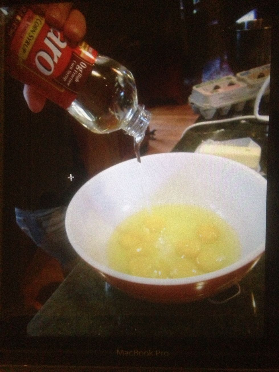 Add the corn syrup
