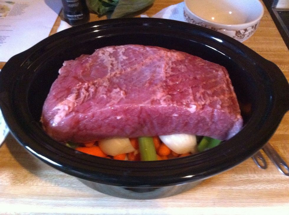 Add the corned beef.