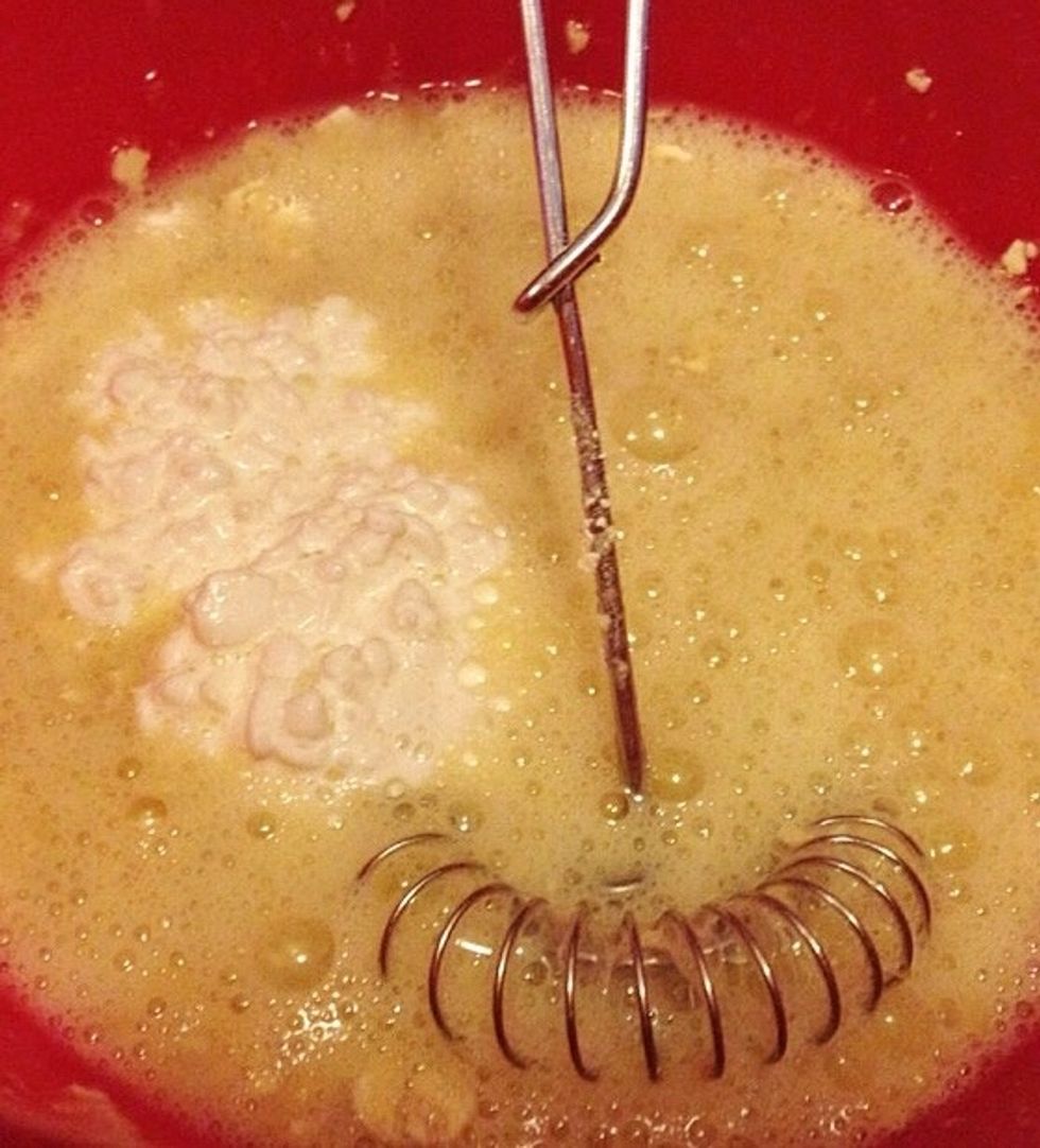Add the cottage cheese.