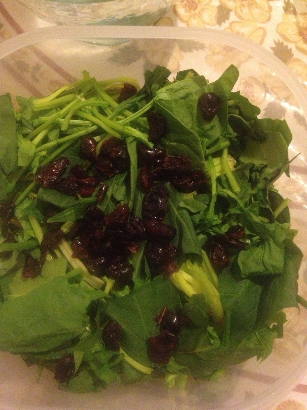 Add the cranberries.